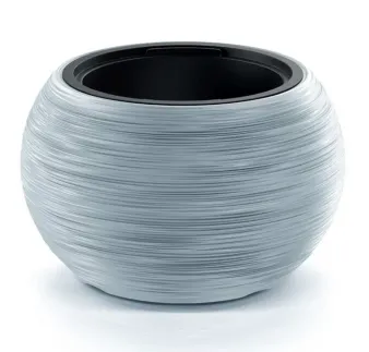 Kvetináč Furu Bowl 37,8 cm sivý s vkladom