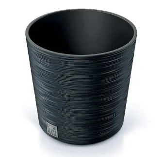 Kvetináč Furu Round 30 cm antracit s vkladom