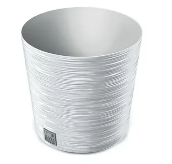 Kvetináč Furu Round 30 cm biely s vkladom