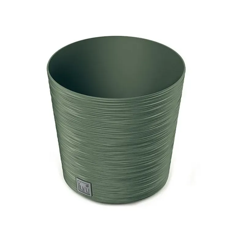 Kvetináč Furu Round 25 cm zelený s vkladom