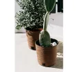 Kvetináč Furu 30 cm Round LOW ECO Wood biely s vkladom