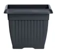 Kvetináč Terra 24 cm hranatý antracit