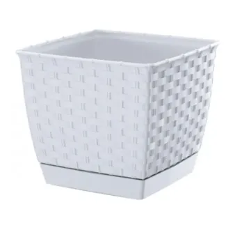 Kvetináč Ratolla 19 cm Square biely