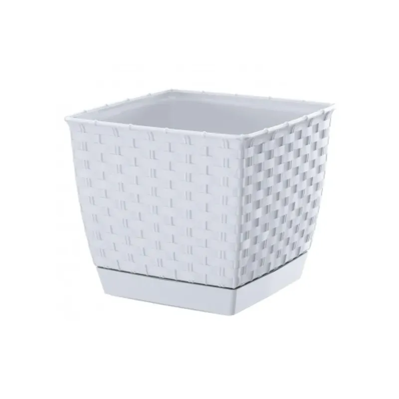 Kvetináč Ratolla 22 cm Square biely