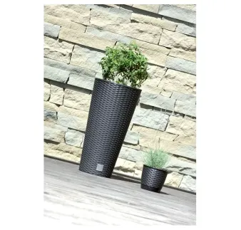 Kvetináč Rato Tubus 40 cm antracit s vkladom