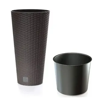 Kvetináč Rato Tubus 40 cm umbra s vkladom