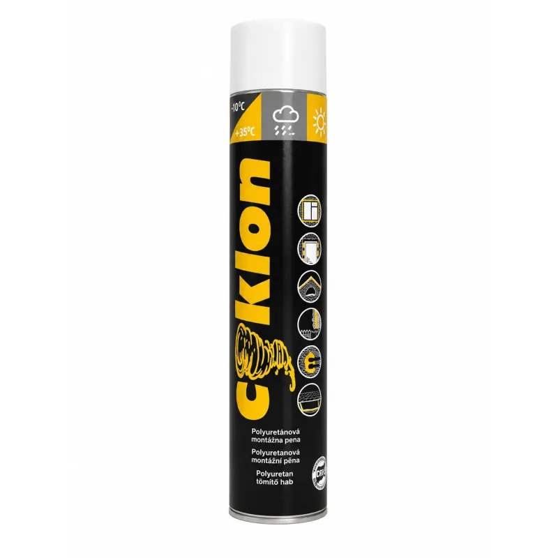 Cyklon Montážna PU pena celoročná 750 ml sprej Cyklon Montážna PU pena celoročná 750 ml sprej