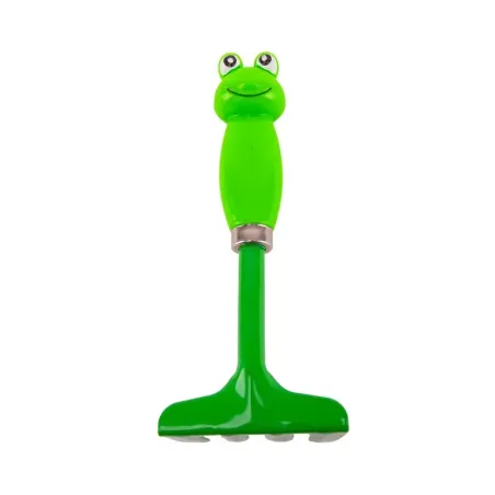 Hrable záhradné, detské, oceľové, 19 cm, plastová rúčka, žaba
