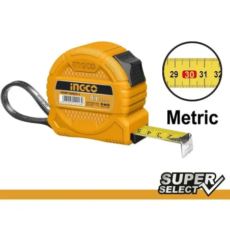 Meter zvinovací 8 m x 25 mm Ingco