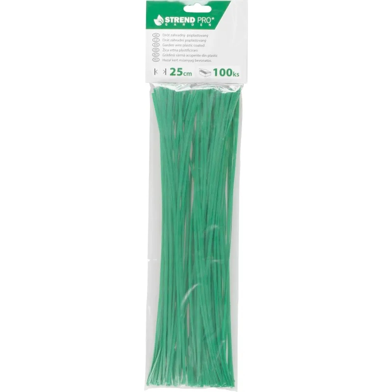 Drôt PVC 0,4 × 3 mm, L-250 mm, viazací, bal. 100 ks Drôt PVC 0,4 × 3 mm, L-250 mm, viazací, bal. 100 ks