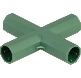 Spojka, 16 mm, tvar X, konektor na záhradné oporné tyče