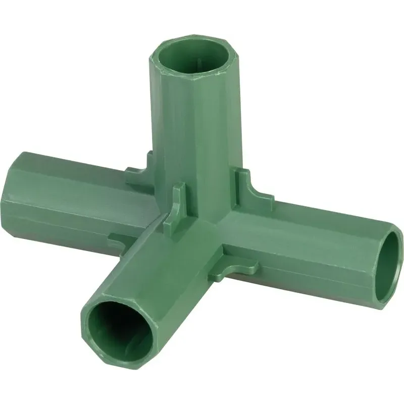 Spojka, 16 mm, 4-side, konektor na záhradné oporné tyče Spojka, 16 mm, 4-side, konektor na záhradné oporné tyče