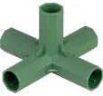 Spojka, 16 mm, 5-side, konektor na záhradné oporné tyče Spojka, 16 mm, 5-side, konektor na záhradné oporné tyče