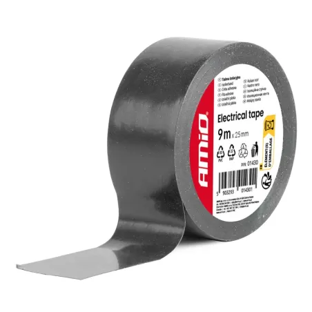 AMiO - Izolačná páska 25 mm x 9 m, čierna