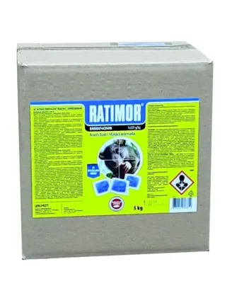 Myši mäkká návnada 5 kg Ratimor Brodifakum box
