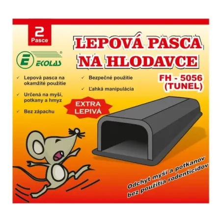 Myši lepová pasca Tunel 2 ks myši a hmyz Ekolas