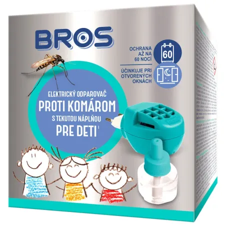 Komáre elektrický Odparovač s tekutou náplňou pre deti Bros