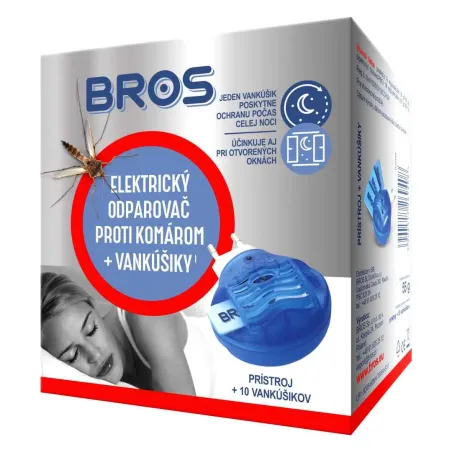 Komáre elektrický Odparovač s vankúšikmi 10 ks Bros