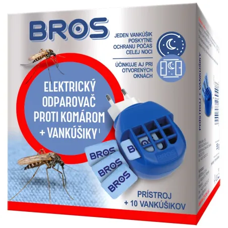 Komáre elektrický Odparovač s vankúšikmi 10 ks Bros
