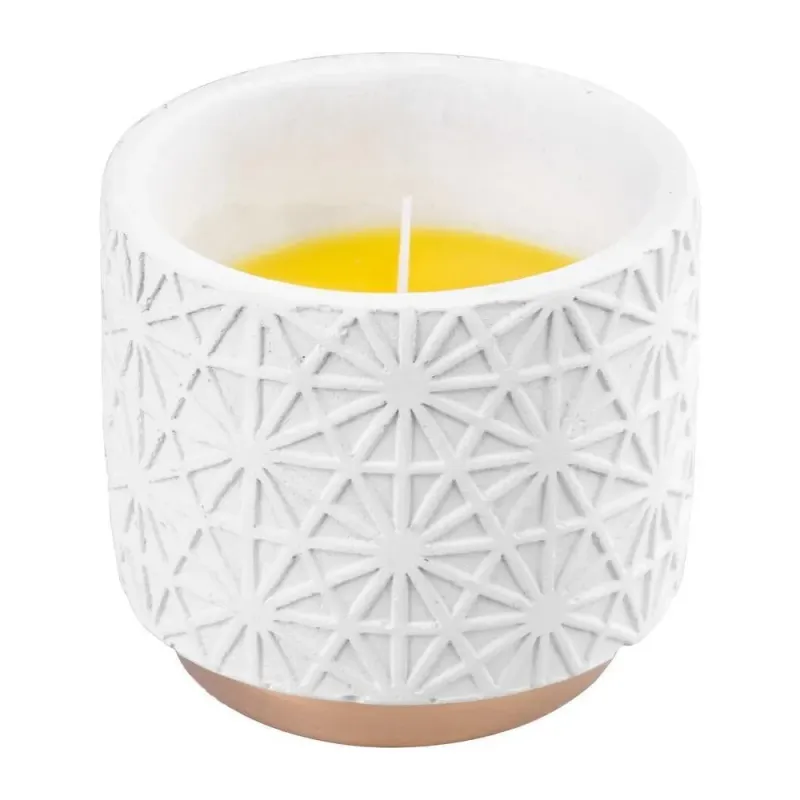 Sviečka Citronella 200 g dekoračný svietnik biely 110 × 100 mm proti komárom