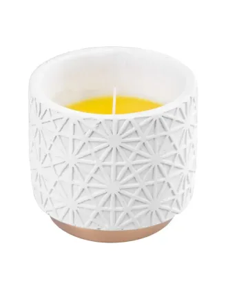 Sviečka Citronella 200 g dekoračný svietnik biely 110 × 100 mm proti komárom