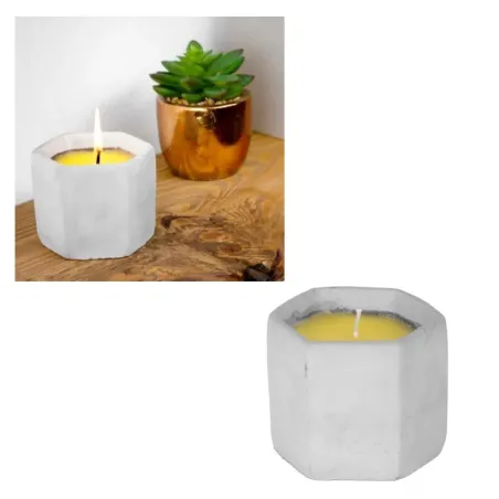 Sviečka Citronella 85 g svietnik cement 90 × 75 mm proti komárom