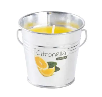 Sviečka Citronella 80 g vedierko 80 × 72 mm proti komárom