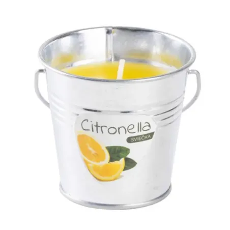 Sviečka Citronella 80 g vedierko 80 × 72 mm proti komárom