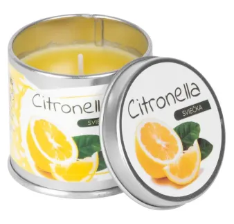 Sviečka Citronella 50 g plechovka proti komárom