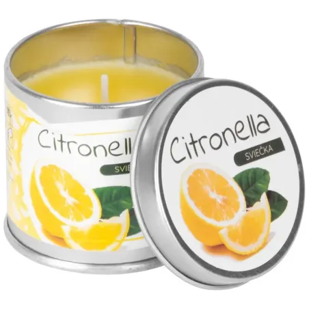 Sviečka Citronella 50 g plechovka proti komárom
