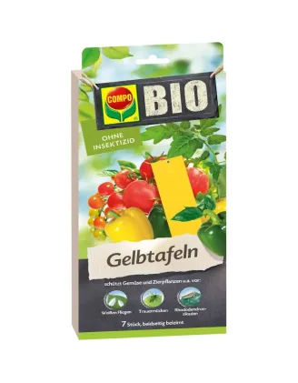 Compo Organic žlté lepové dosky do skleníka 12 × 7 ks