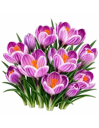 Krokus Pickwick – pruhovaný veľkokvetý krokus