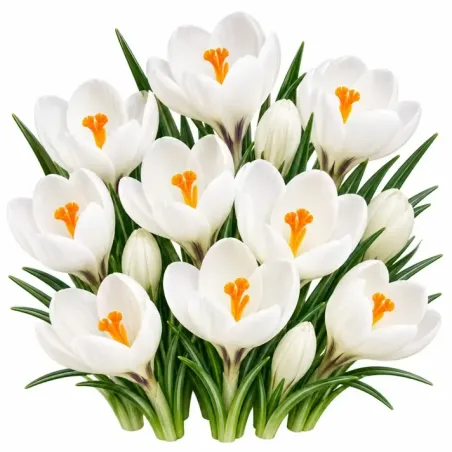 Krokus Jeanne d’Arc – biely veľkokvetý krokus