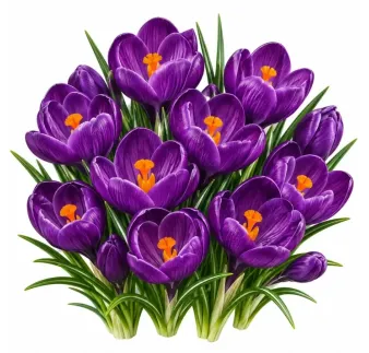 Krokus Flower Record – tmavofialový veľkokvetý krokus