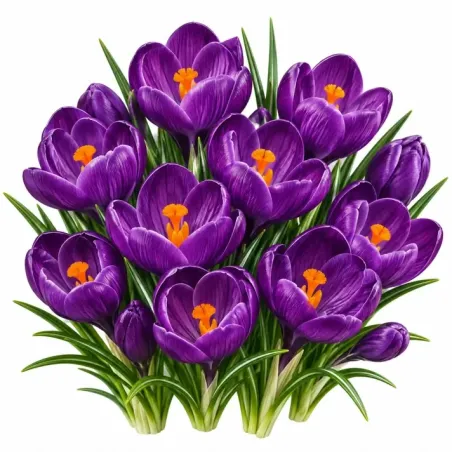 Krokus Flower Record – tmavofialový veľkokvetý krokus