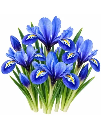 Iris reticulata Harmony – modrý zakrpatený kosatec
