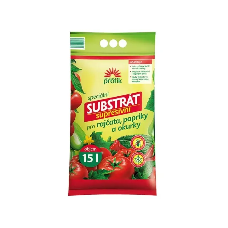 Substrát rajčiaky, papriky, uhorky 15 l supresívny Profík