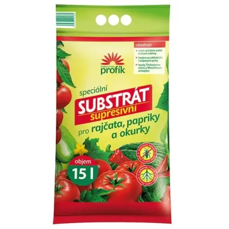 Substrát rajčiaky, papriky, uhorky 15 l supresívny Profík