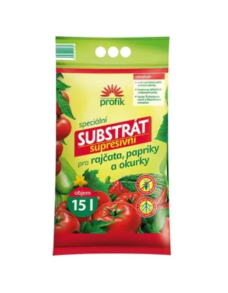 Substrát rajčiaky, papriky, uhorky 15 l supresívny Profík
