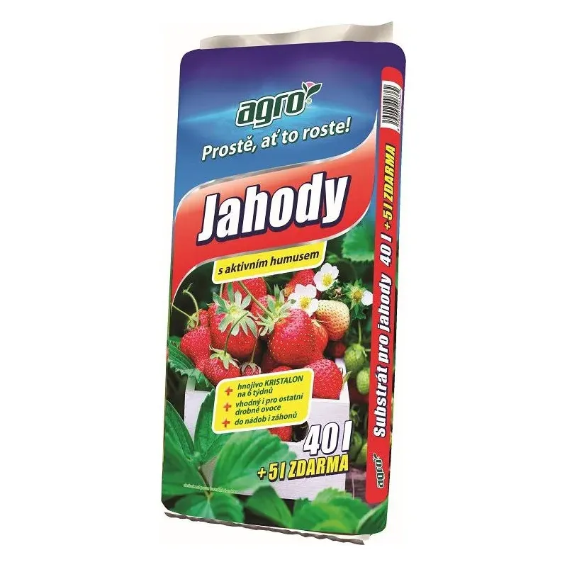 Substrát jahody 40+5 l zdarma Agro CS