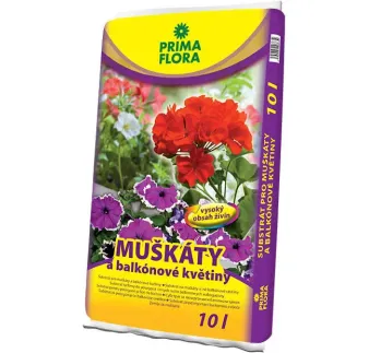 Substrát muškáty a balkónové kvety 10 l Primaflora