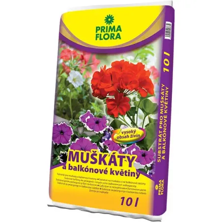 Substrát muškáty a balkónové kvety 10 l Primaflora