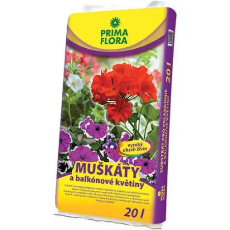 Substrát muškáty a balkónové kvety 20 l Primaflora