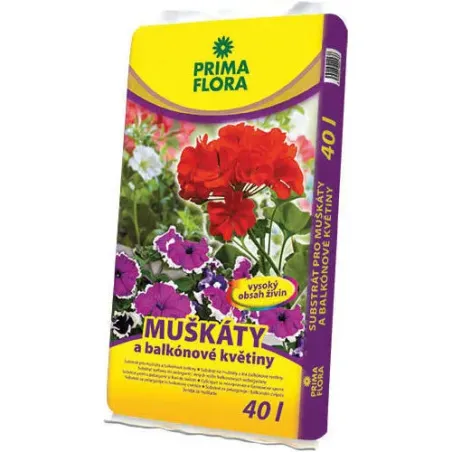 Substrát muškáty a balkónové kvety 40 l Primaflora