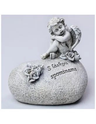 Anjel na srdci, polyresin, 11 cm