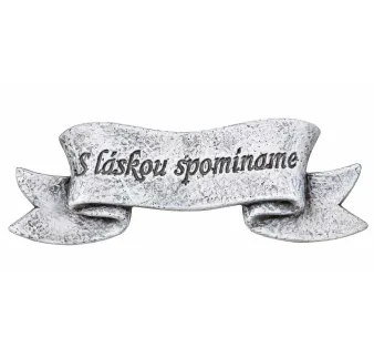 Pietna stuha „S láskou spomíname“ – sivobiela