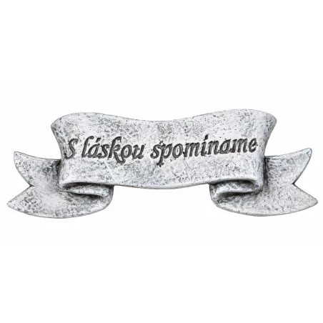 Pietna stuha „S láskou spomíname“ – sivobiela