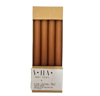 Kónická sviečka karamelová 22 × 230 mm – 4 ks