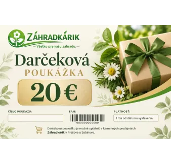 Darčekový poukaz Záhradkárik – 20 €
