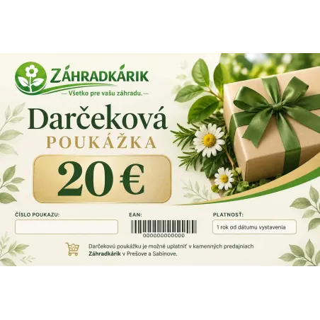 Darčekový poukaz Záhradkárik – 20 €